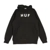 Huf Pohm Men's Hooded Sweatshirt Pullover Hood In Nero/bianco