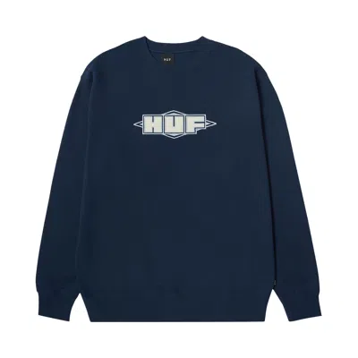 Pre-owned Huf Quality Crewneck 'blue'