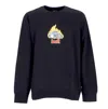 Huf Roasted Crew Black Men's Crew Neck Sweatshirt In Blue