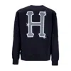 Huf Sideline Crewneck Men's Sweatshirt Black In Black