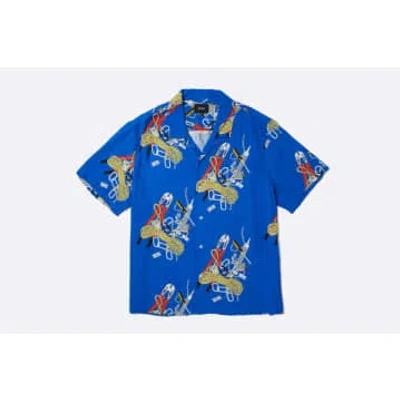 Huf Skidrokyo Resort Royal Shirt In Blue