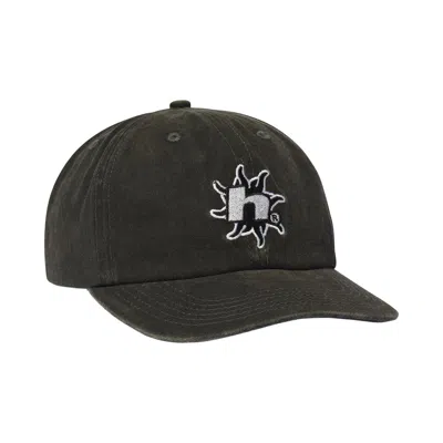 Pre-owned Huf Sol Denim 6 Panel Cv Washed Hat 'washed Black' | Men's Size Onesize