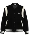 Huf Varsity Bomber Jacket In Black