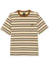 Huf Striped T-shirt In Brown