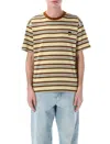 Huf Striped T-shirt In Brown