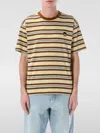 Huf Striped T-shirt In Brown