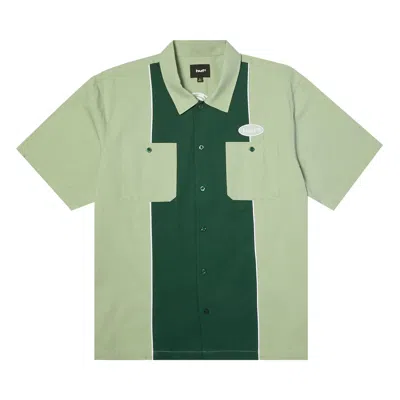 Pre-owned Huf Urethane Short-sleeve Work Shirt 'mist Green' | Men's Size Xl