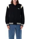 Huf Varsity Bomber Jacket In Black
