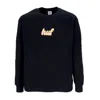 Huf Women's Crewneck Sweatshirt Italicized Crewneck Black In Black