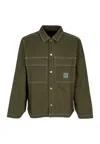 Huf Workwear Man Mason Shacket Hunter Green Jacket In Hunter Green