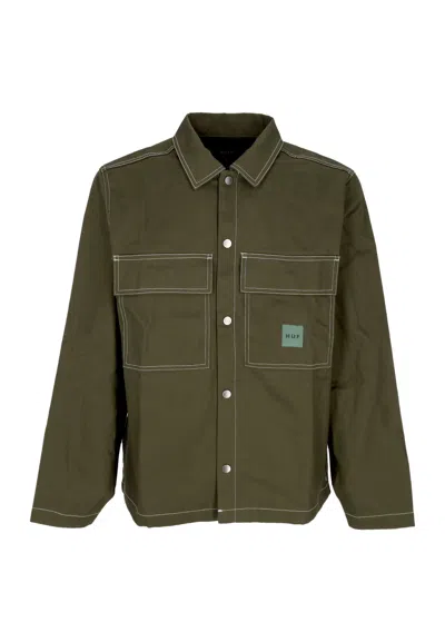 Huf Workwear Man Mason Shacket Hunter Green Jacket