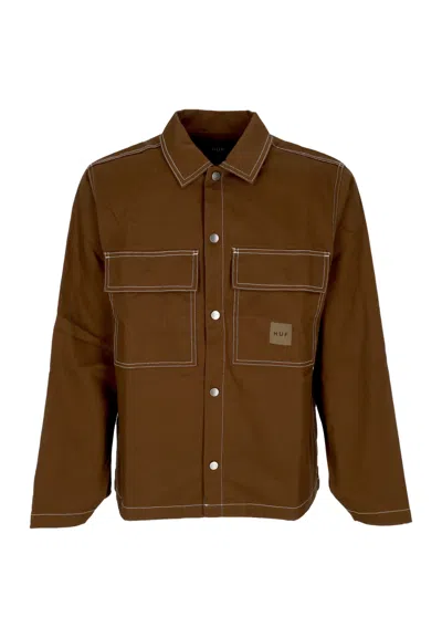 Huf Workwear Men Mason Shacket Espresso Jacket