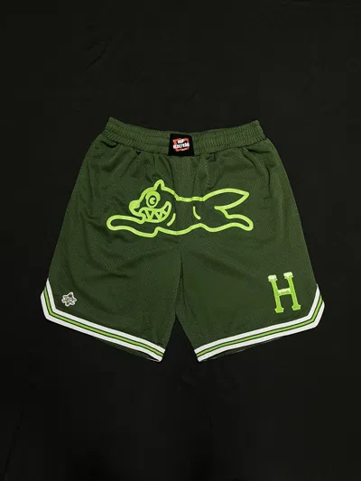 Pre-owned Huf X Icecream Ice Cream Bbc Huf Exclusive Running Dog Basketball Shorts In Green