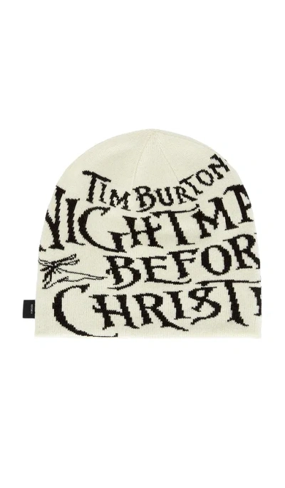 Huf X The Nightmare Before Christmas Nightmare Reverse Skull Beanie In White