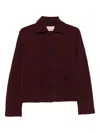 Hugenberg Buttoned Patch-pocket Cardigan In Brown