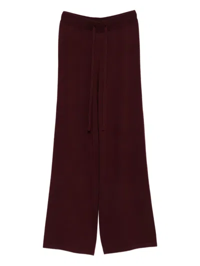 Hugenberg Drawstring Trousers In Burgundy