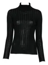 Hugenberg Ribbed Turtleneck Sweater In Black