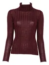 Hugenberg Ribbed Turtleneck Sweater In Red