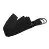 Hugger Mugger 8' Cotton Yoga Strap W/ D-ring - Black In Black