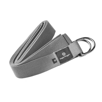 Hugger Mugger 8' Cotton Yoga Strap W/ D-ring - Gray