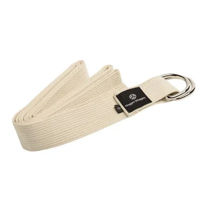 Hugger Mugger 8' Cotton Yoga Strap W/ D-ring - Natural In Brown