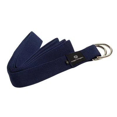 Hugger Mugger 8' Cotton Yoga Strap W/ D-ring - Navy In Blue