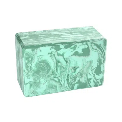 Hugger Mugger Marbled Yoga Foam Block 4" - Sea Green