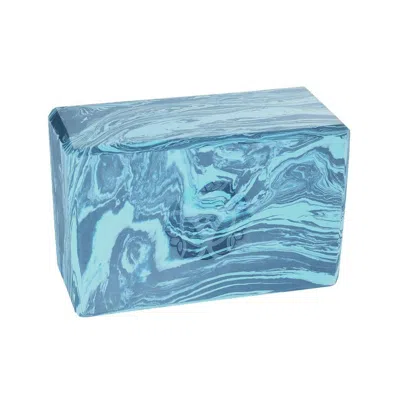 Hugger Mugger Marbled Yoga Foam Block 4" - Surf Blue