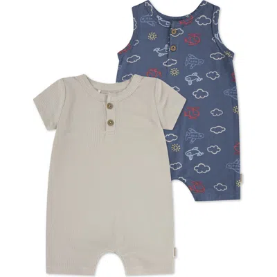 Huggies Babies'  2-pack Assorted Rompers In Blue