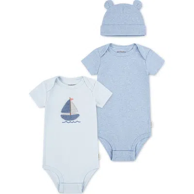 Huggies Babies'  2-pack Bodysuits & Cap Set In Blue