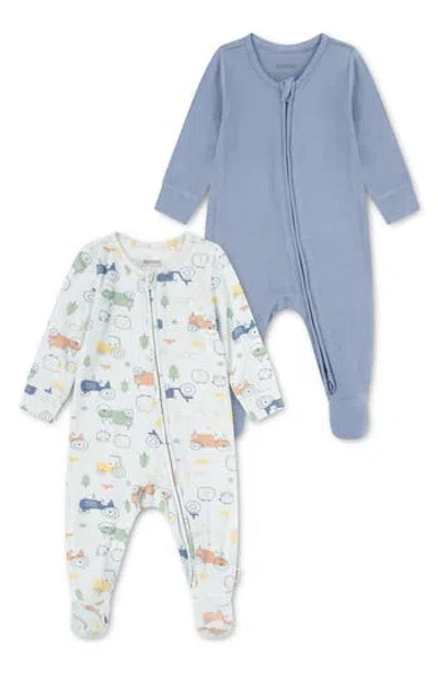 Huggies Babies'  2-pack Stretch Viscose Footies In Multi