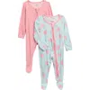 Huggies Babies'  2-pack Stretch Viscose Footies In Pink