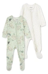 Huggies Babies'  2-pack Stretch Viscose Footies In Multi
