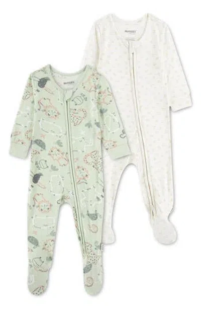 Huggies Babies'  2-pack Stretch Viscose Footies In Multi