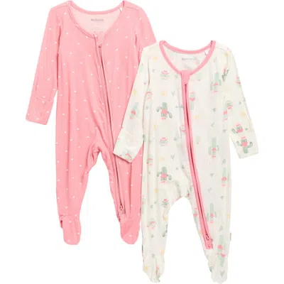 Huggies Babies'  2-pack Stretch Viscose Footies In Red
