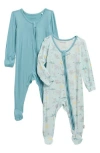 Huggies Babies'  2-pack Stretch Viscose Footies In Multi