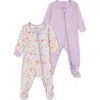Huggies Babies'  2-pack Stretch Viscose Footies In Multi