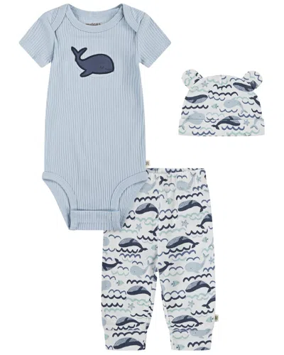 Huggies 3pc Romper, Pant, & Beanie Set In Blue