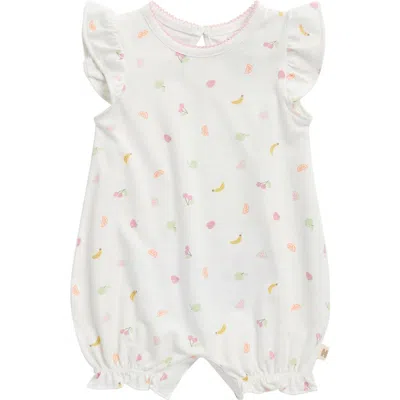 Huggies Babies'  Appliqué Organic Cotton Blend Romper In White