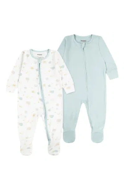 Huggies Babies'  Assorted 2-pack Footies In Blue
