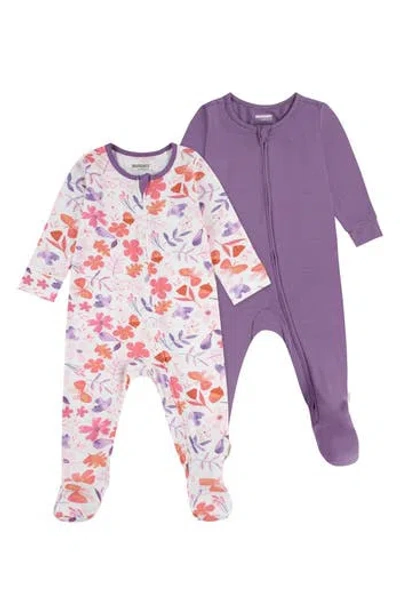 Huggies Babies'  Assorted 2-pack Footies In Purple