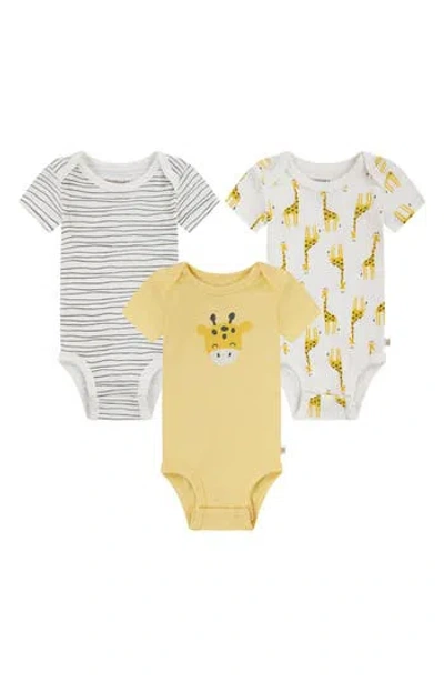 Huggies Kids'  Assorted 3-pack Organic Cotton Bodysuit Set In Multi