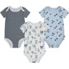 Huggies Assorted 3-pack Organic Cotton Bodysuits In Blue