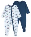 Huggies Baby 2-pack Crewneck Coverall In Blue