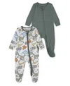 Huggies Baby 2-pack Crewneck Coverall In Green