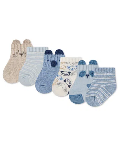 Huggies Kids' Baby Boys' 1m-4t Babywear Quarter Socks, 6-pack In Blue
