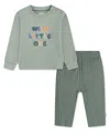 Huggies Baby Boys 2-piece Long-sleeve T-shirt And Pants Set In Green