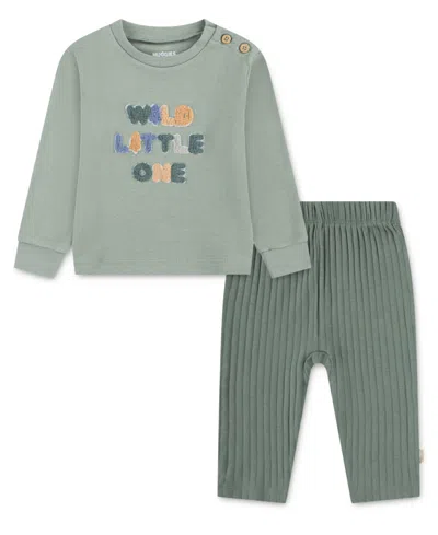 Huggies Baby Boys 2-piece Long-sleeve T-shirt And Pants Set In Green