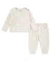 Huggies Baby Boys 2-piece Teddy Detail Top And Pants Set In White
