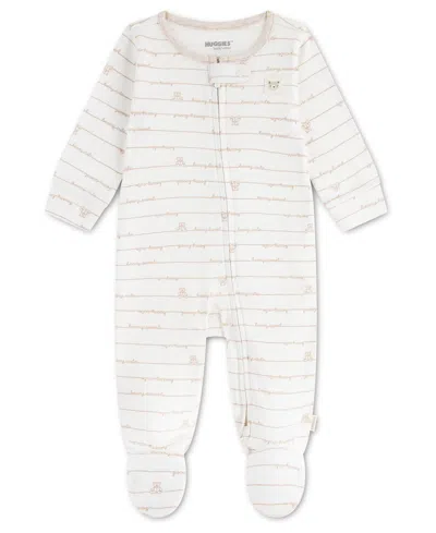 Huggies Baby Boys' And Baby Girls' Babywear Long-sleeve Footed Coverall In White